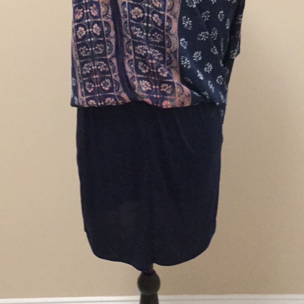 Express navy and pink spaghetti strap maxi dress - Picture 6 of 8